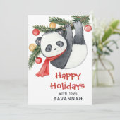 Whimsical Panda Klassenzimmer Weihnachten (Stehend Vorderseite)