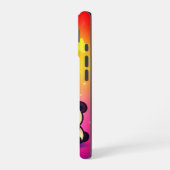 Whimsical Panda Trio in Gradient Dreamscape iPhone 16 Hülle (Linke Seite)