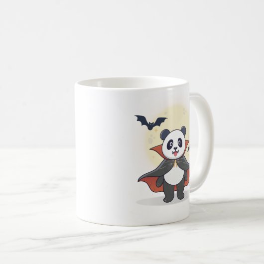 Whimsical Panda Wizard with Magic Hat Kaffeetasse (VorderseiteRechts)