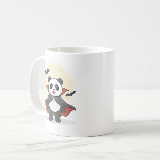 Whimsical Panda Wizard with Magic Hat Kaffeetasse (Vorderseite Links)