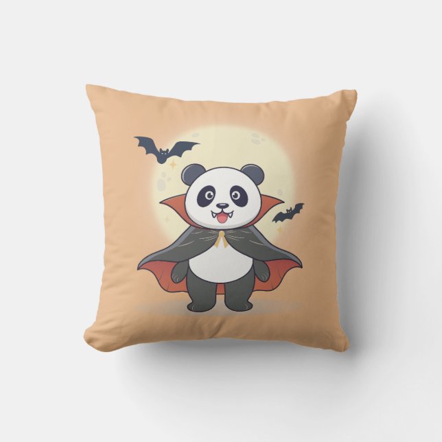 Whimsical Panda Wizard with Magic Hat Kissen (Vorderseite)