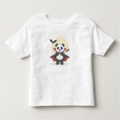 Whimsical Panda Wizard with Magic Hat Kleinkind T-shirt (Vorderseite)