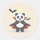 Whimsical Panda Wizard with Magic Hat Runder Aufkleber (Vorderseite)