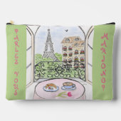 Whimsical Paris and Eiffel Tower MAHJONG Zubehörtasche (Vorderseite)