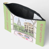 Whimsical Paris and Eiffel Tower MAHJONG Zubehörtasche (Offen)