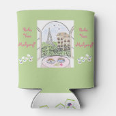 Whimsical Paris and Eiffel Tower Parley MAHJONG Dosenkühler (Rückseite)