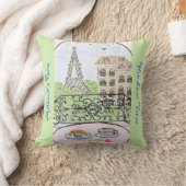 Whimsical PARIS APARTMENT Personaliz Eiffelturm Kissen (Decke)