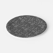 Whimsical Paris Doodles Pattern Pappteller (Schrägansicht)