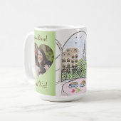Whimsical Paris Eiffel Tower Bisou Kiss PHOTO Kaffeetasse (Vorderseite Links)