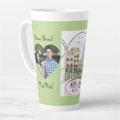 Whimsical Paris Eiffel Tower Bisou Kiss PHOTO Milchtasse (Linke Ecke)