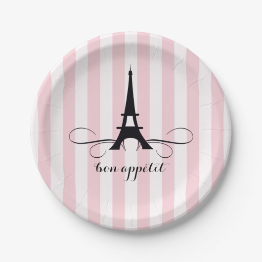 Whimsical Paris Eiffel Tower | BRAUTPARTY Pappteller (Vorderseite)