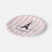 Whimsical Paris Eiffel Tower | BRAUTPARTY Pappteller (Schrägansicht)