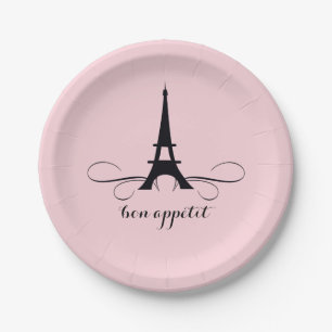 Whimsical Paris Eiffel Tower BRAUTPARTY Pappteller