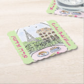 Whimsical Paris Eiffel Tower BRIDAL SHOWER  Untersetzer (angewinkelt)