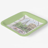 Whimsical Paris Eiffel Tower I Adore You! Pappteller (Gewinkelt)