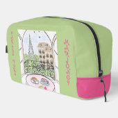 Whimsical Paris Eiffel Tower MAHJONG Zip Tile Bag Waschbeutel (Rechte Ecke)