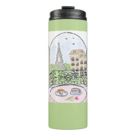 Whimsical Paris und Eiffel Tower Parley MAHJONG Thermosbecher