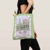 Whimsical Paris und Eiffelturm Französischer Koch Tasche (Von Nahem)
