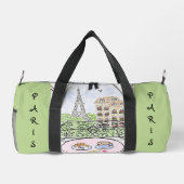Whimsical Paris und Eiffelturm MAHJONG Duffle Bag (Rückseite)