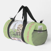 Whimsical Paris und Eiffelturm MAHJONG Duffle Bag (Rechte Ecke)