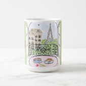 Whimsical Paris und Eiffelturm MAHJONG Kaffeetasse (Mittel)