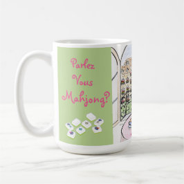 Whimsical Paris und Eiffelturm MAHJONG Kaffeetasse