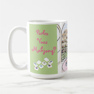 Whimsical Paris und Eiffelturm MAHJONG Kaffeetasse