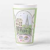 Whimsical Paris und Eiffelturm MAHJONG Milchtasse (Vorderseite)