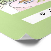 Whimsical Paris und Eiffelturm "PARIS" Poster (Ecke)