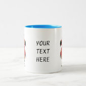 Whimsical Parrot – Bright, Colourful Feathers Zweifarbige Tasse (Mittel)