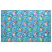 whimsical Parson Jack Russell Terrier Pool Party Stoff (Fat Quarter (45,7 x 55,9 cm))