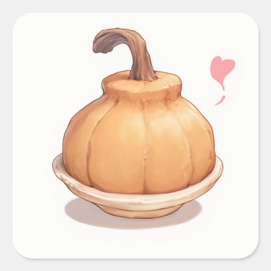 Whimsical Pastel Art Quadratischer Aufkleber (Vorderseite)