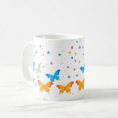 Whimsical Pastel Butterfly & Confetti Tasse (Vorderseite Links)