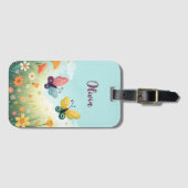 Whimsical Pastel Butterfly Garden Gepäckanhänger (Vorderseite (Horizontal))