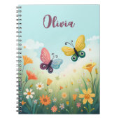 Whimsical Pastel Butterfly Garden Notizblock (Vorderseite)