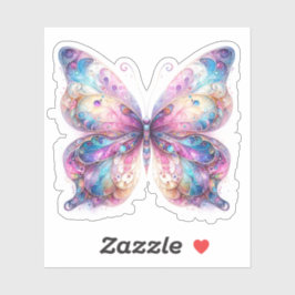 Whimsical Pastel Butterfly Stickers Aufkleber