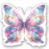 Whimsical Pastel Butterfly Stickers Aufkleber (Vorderseite)