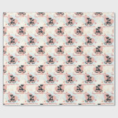 Whimsical Pastel Cat Valentine Geschenkpapier (Flach)