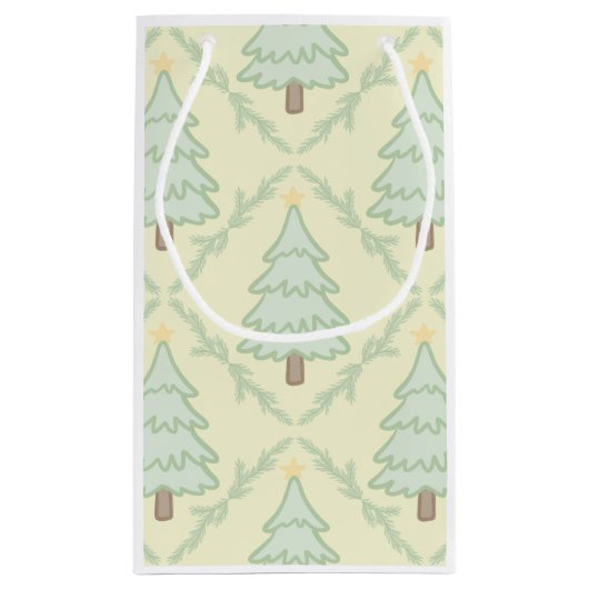 🎁 Whimsical Pastel Christmas Gift Bag  Kleine Geschenktüte (Rückseite)