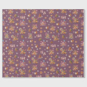 Whimsical Pastel Christmas Ginger Brot gemustert Geschenkpapier (Flach)