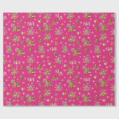 Whimsical Pastel Christmas Ginger Brot gemustert Geschenkpapier (Flach)