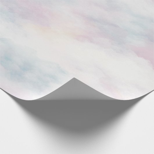 Whimsical Pastel Clouds Geschenkpapier (Ecke)
