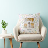 Whimsical Pastel Custom Photo Poodle Throw Pillow Kissen (Stuhl )