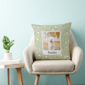 Whimsical Pastel Custom Photo Poodle Throw Pillow Kissen (Stuhl )
