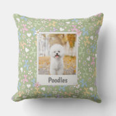 Whimsical Pastel Custom Photo Poodle Throw Pillow Kissen (Vorderseite)