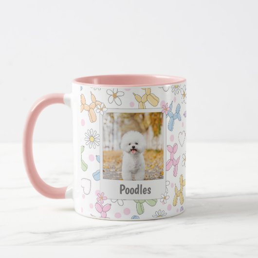  Whimsical Pastel Custom Photo Poodle Throw Pillow Tasse (Links)