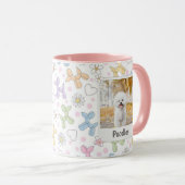  Whimsical Pastel Custom Photo Poodle Throw Pillow Tasse (VorderseiteRechts)