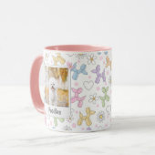 Whimsical Pastel Custom Photo Poodle Throw Pillow Tasse (Vorderseite Links)