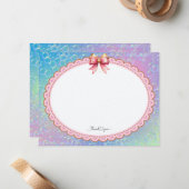 Whimsical Pastel "Danke" Mitteilungskarte (Vorderseite/Rückseite Beispiel)