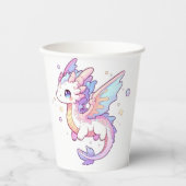 Whimsical Pastel Dragon Baby Dusche Pappbecher (Vorderseite)
